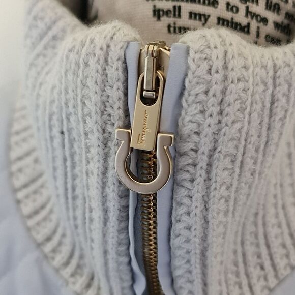 Salvatore Ferragamo Bomber Jacket Dusty Blue - Picture 2 of 13